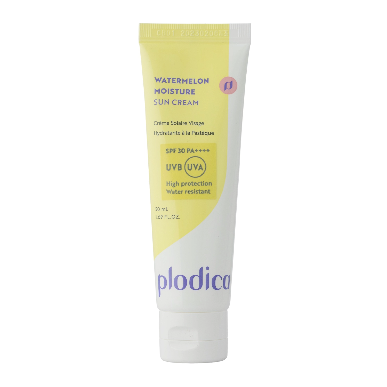 Plodica - Watermelon Moisture Sun Cream SPF30+ PA++++ - Увлажняющий солнцезащитный крем для лица - 50ml