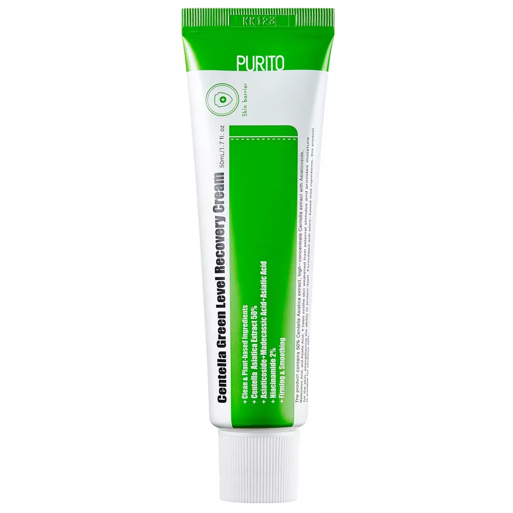 Purito - Centella Green Level Recovery Cream - Восстанавливающий крем с экстрактом центеллы - 50ml