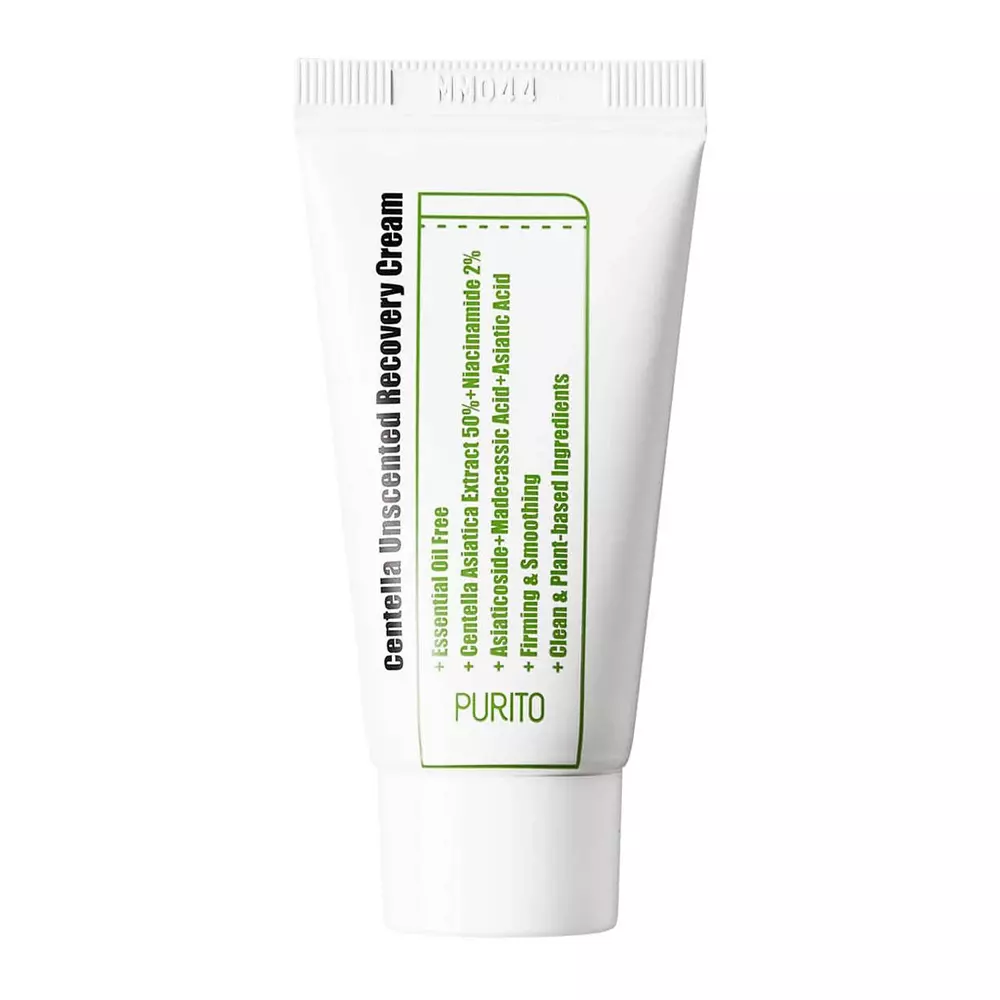 Purito - Восстанавливающий крем с экстрактом центеллы азиатской - Centella Unscented Recovery Cream Mini - 12ml