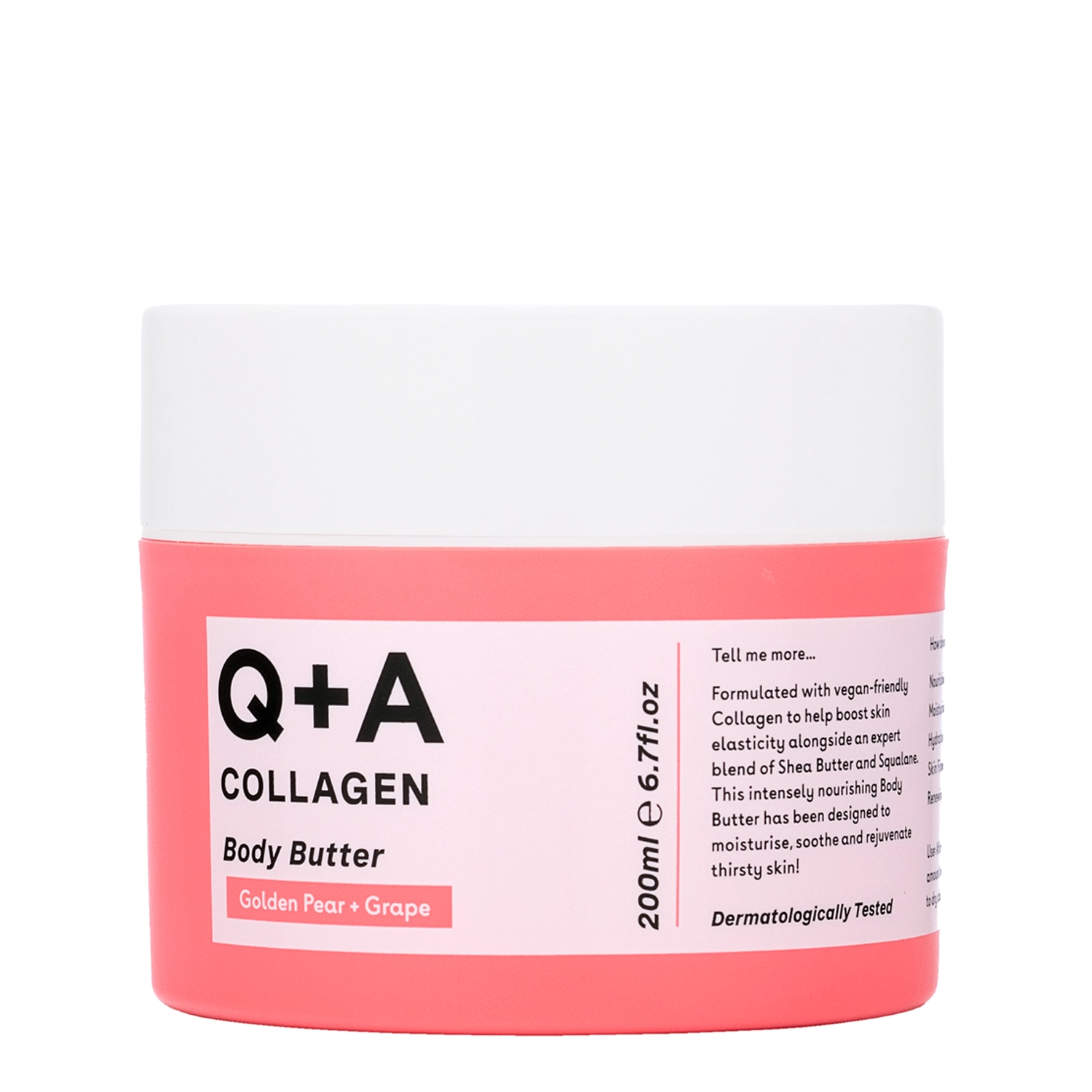 Q+A - Collagen Body Butter - Увлажняющий баттер для тела с коллагеном - 200ml