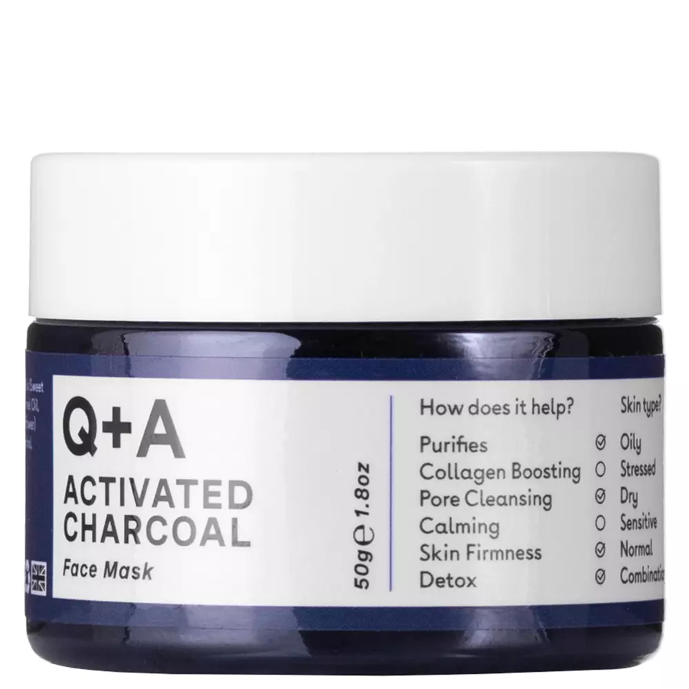 Q+A - Маска для лица с активированным углем - Activated Charcoal - Face Mask - 50ml