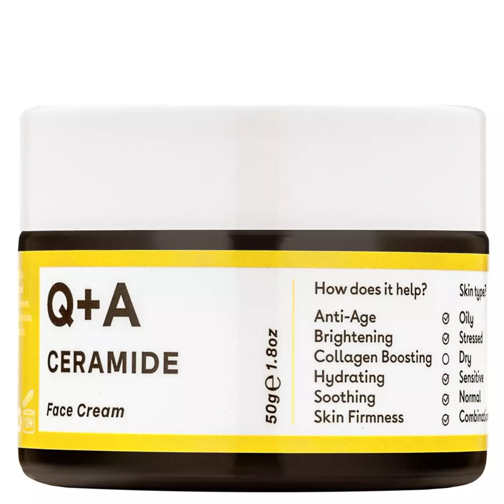 Q+A - Защитный крем для лица с церамидами - Ceramide Barrier Defence Face Cream - 50ml