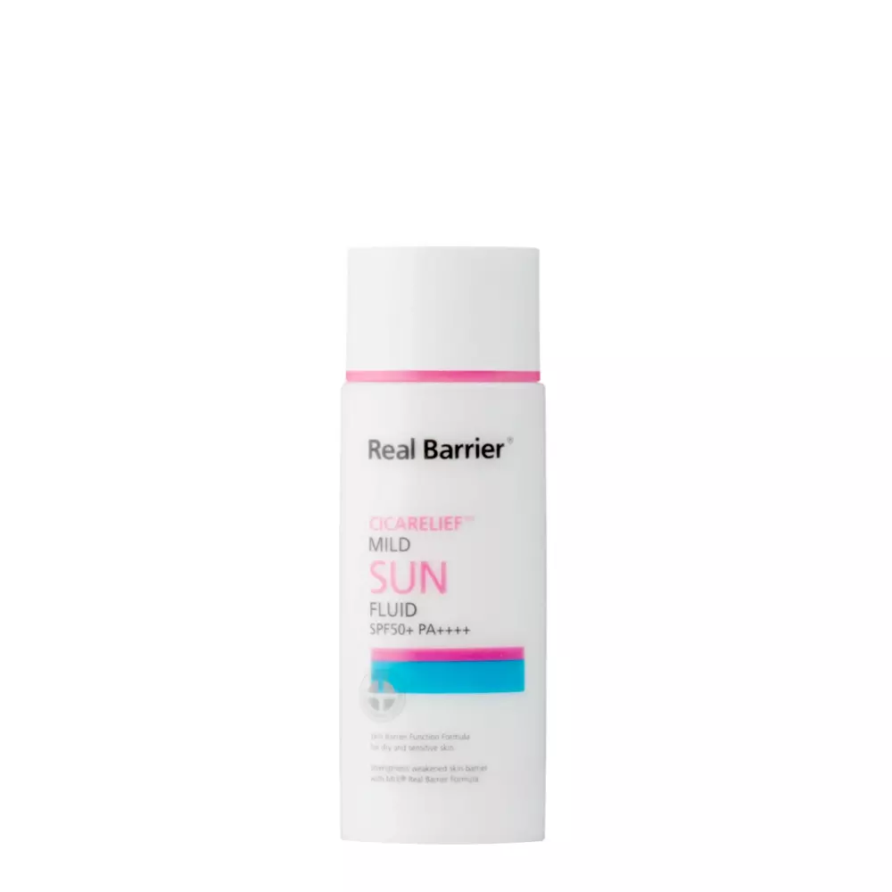 Real Barrier - Солнцезащитный флюид для лица - Cicarelief Mild Sun Fluid SPF50 PA++++ - 55ml