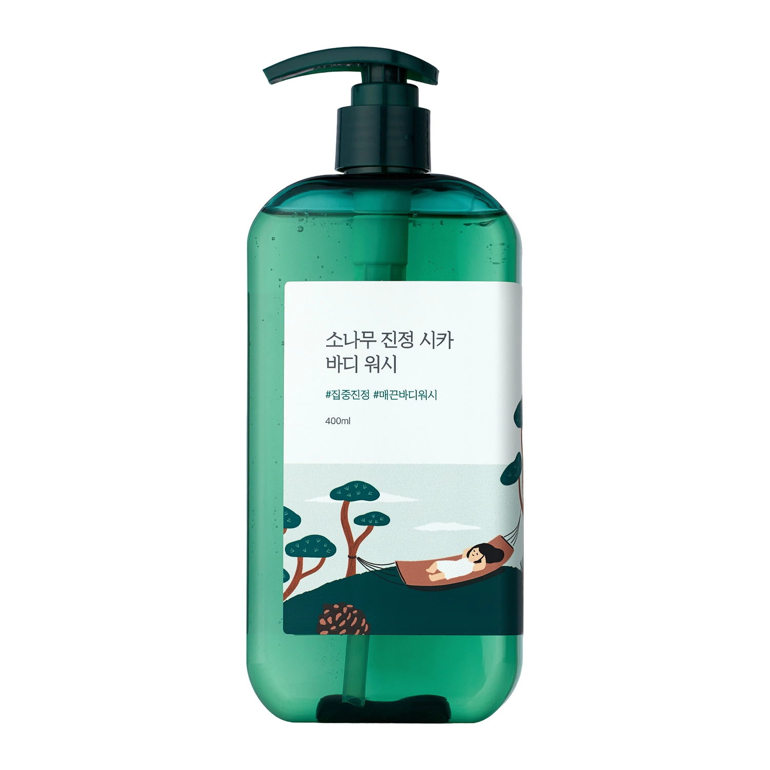 Round Lab - Pine Cica Calming Body Wash - Гель для душа с экстрактом сосновой хвои - 400ml