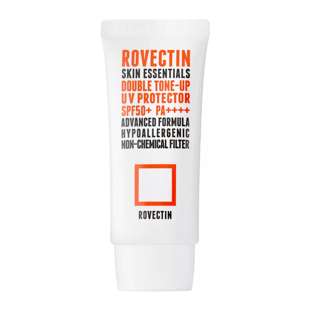 Rovectin - Skin Essentials Double Tone-Up UV Protector SPF50+/PA++++ - Тонирующий солнцезащитный крем с физическими фильтрами - 50ml