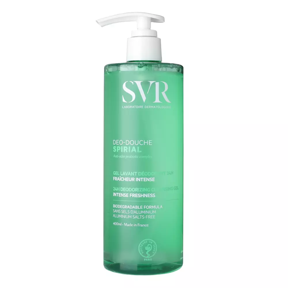 SVR - Spirial Gel Moussant Deo Duche - Гель-дезодорант для мытья тела и волос - 400ml