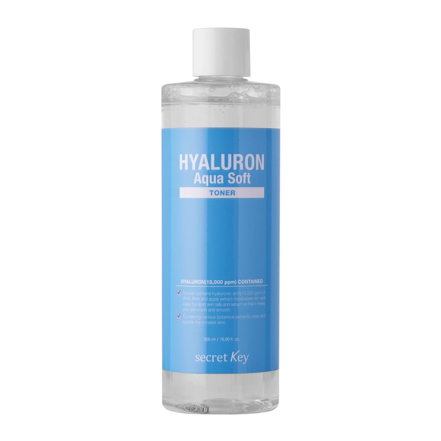 Secret Key - Hyaluron Aqua Soft Toner - Увлажняющий тоник для лица с гиалуроновой кислотой - 500ml