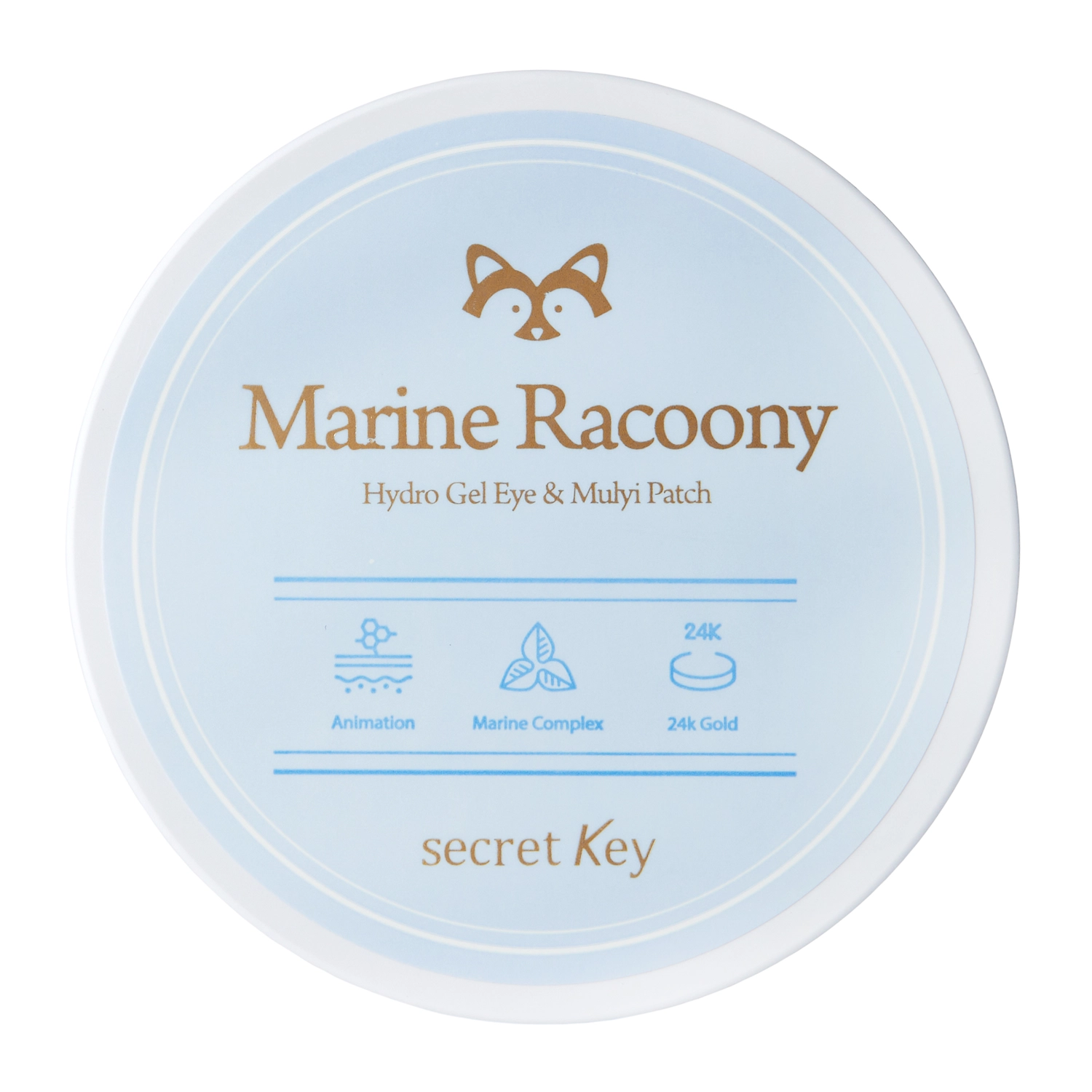 Secret Key - Мультифункциональные патчи с морским комплексом - Marine Racoony Hydrogel Eye & Multi Patch - 60шт