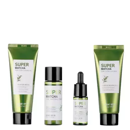 Some By Mi - Набор для борьбы с расширенными порами - Super Matcha Pore Care - Starter Kit