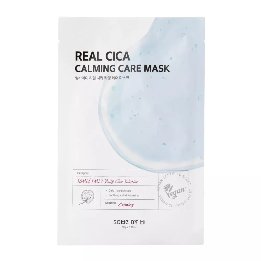 Some By Mi - Успокаивающая тканевая маска с экстрактом центеллы - Real Cica Calming Care Mask - 20g