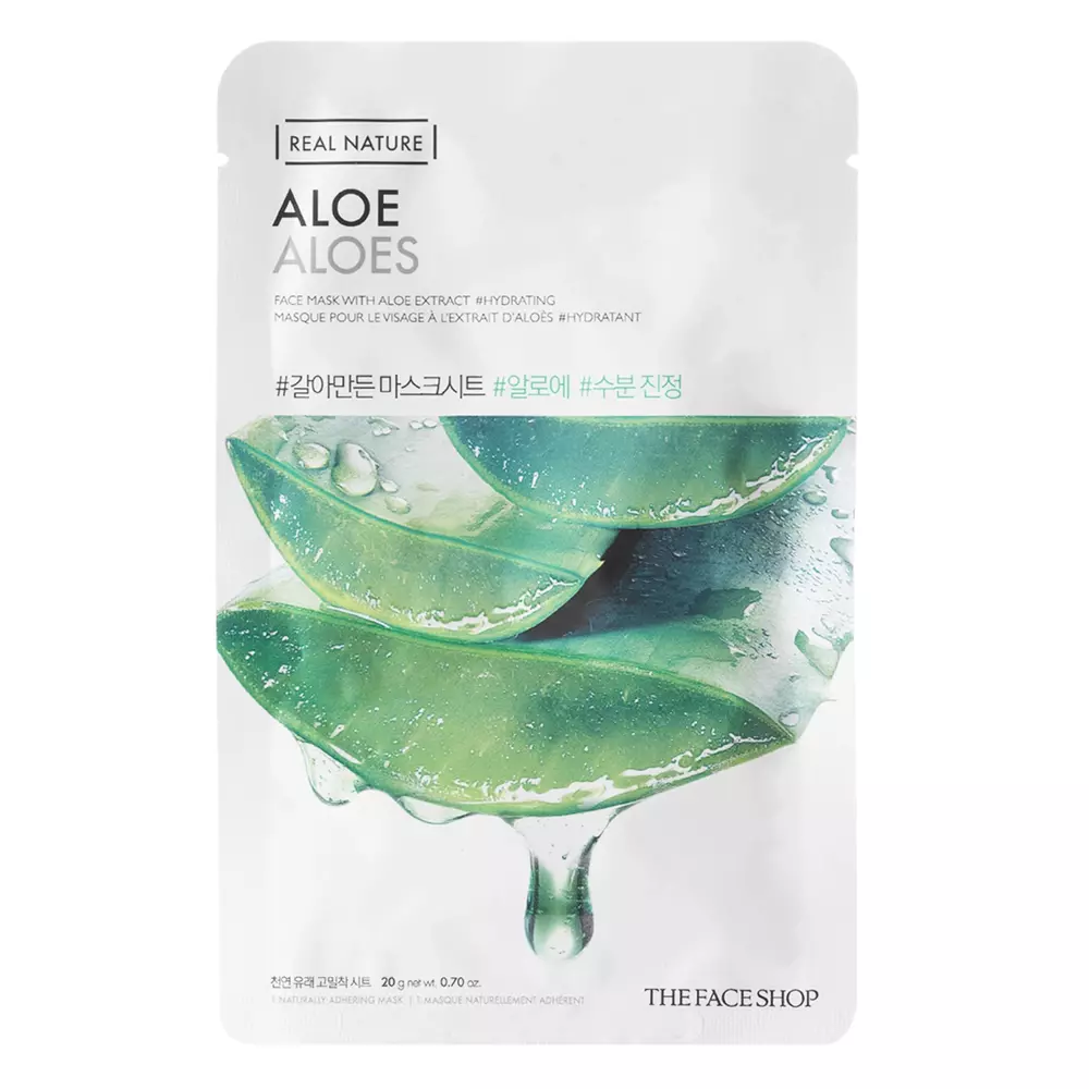 The Face Shop - Natural Mask - Aloe Vera - Тканевая маска для лица с алоэ - 20g