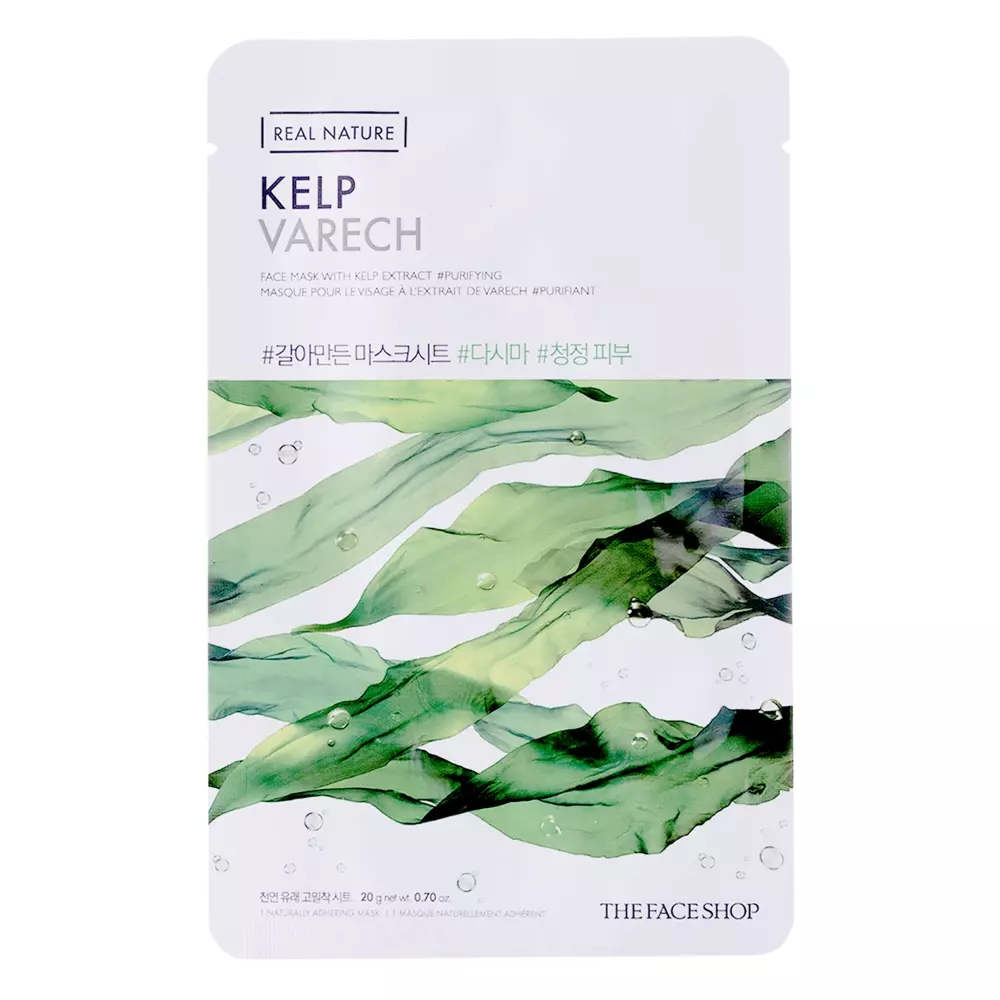 The Face Shop - Natural Mask - Kelp - Тканевая маска для лица с экстрактом водорослей - 20ml