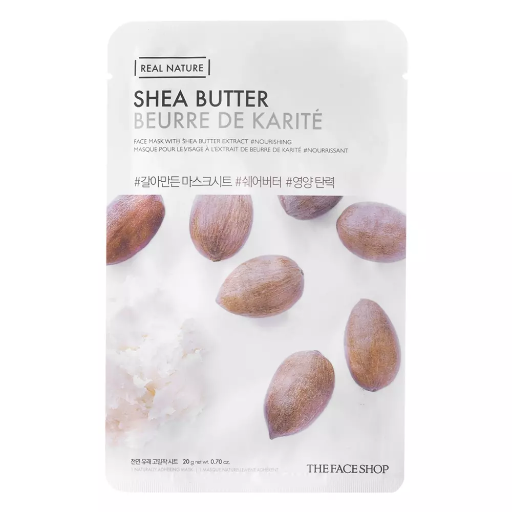 The Face Shop - Natural Mask - Shea Butter - Тканевая маска для лица с маслом ши - 20g