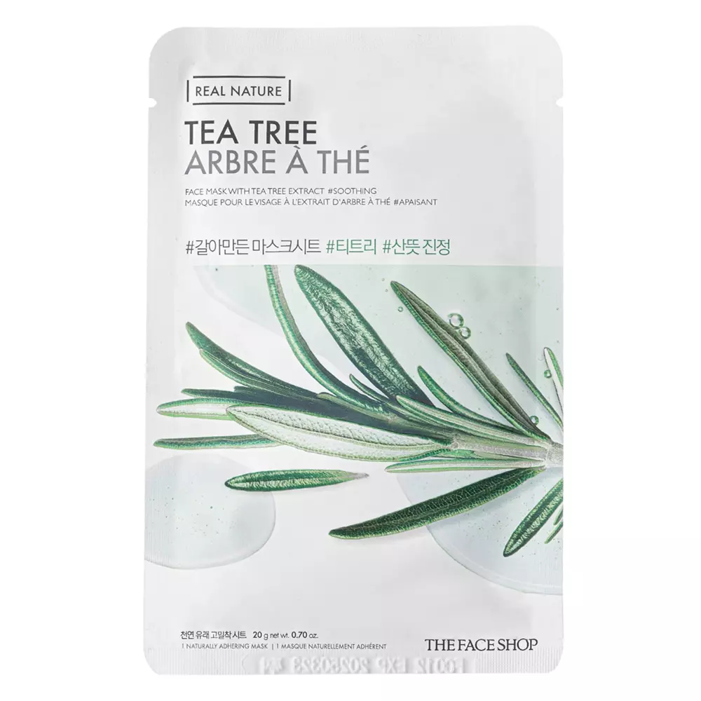 The Face Shop - Natural Mask - Tea Tree - Тканевая маска для лица с экстрактом чайного дерева - 20g