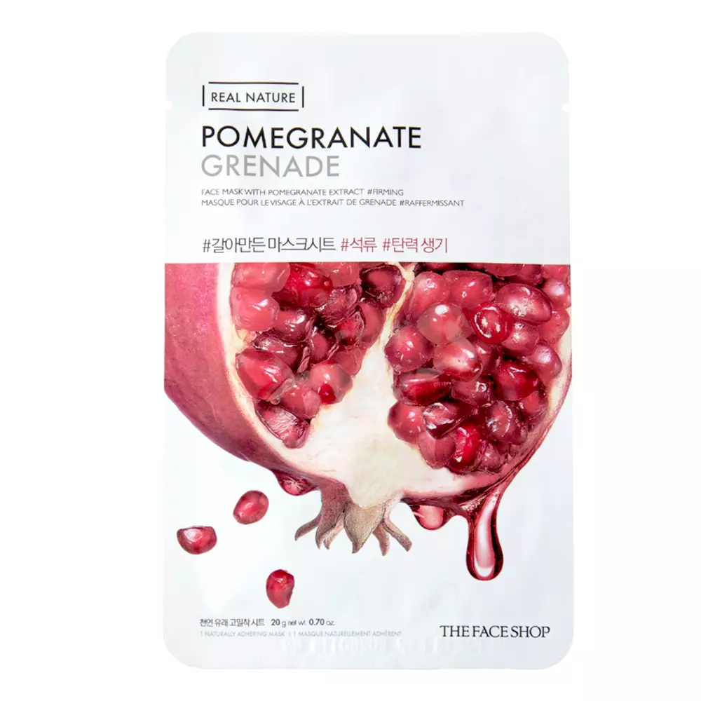 The Face Shop - Real Nature Face Mask - Pomegranate - Тканевая маска для лица с экстрактом граната - 20g