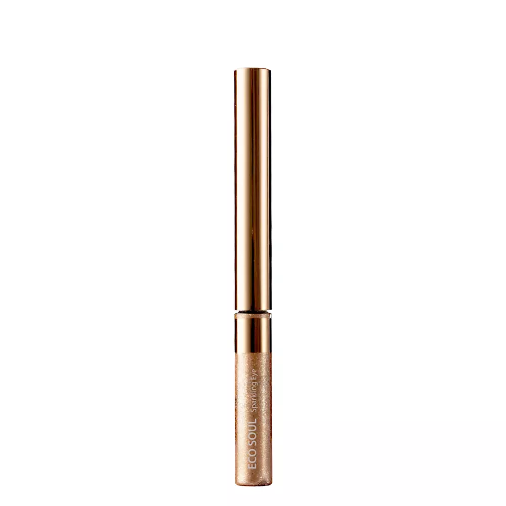 The SAEM - Блестящие жидкие тени для век - Eco Soul Sparkling Eye - GD001 Golden Glamour - 2,7g