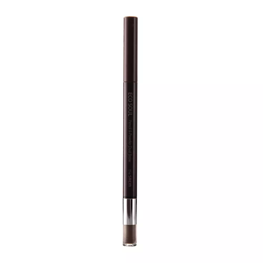 The SAEM - Eco Soul Pencil & Powder Dual Brow - Карандаш-пудра для бровей - 02 Deep Brown - 0,8g