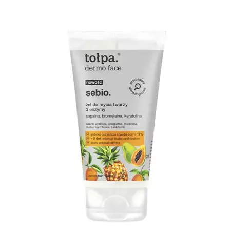 Tołpa - Гель для умывания лица с 3 ферментами - Żel do Mycia Twarzy 3 Enzymy - 150ml