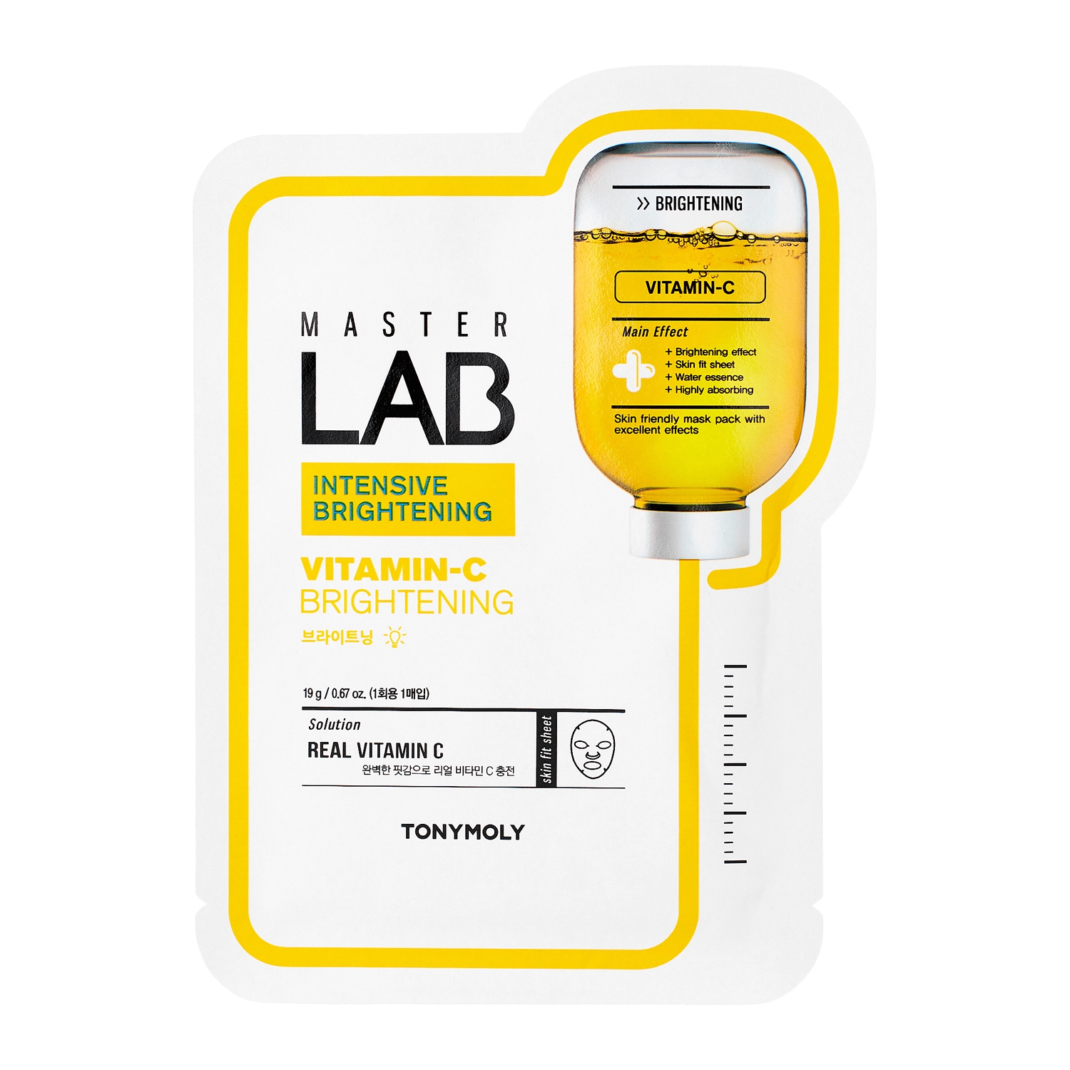 TonyMoly - Master Lab Mask Sheet Vitamin C - Тканевая маска с витамином С - 1шт./19g