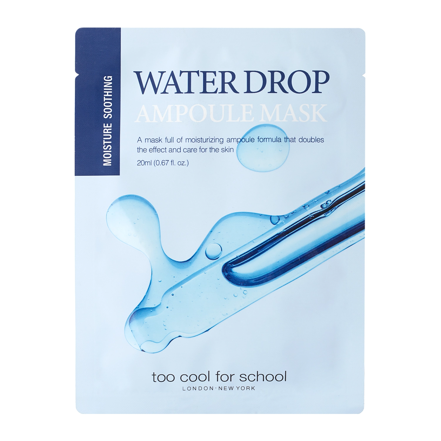 Too Cool for School - Drop Ampoule Mask Sheet Water Drop - Увлажняющая тканевая маска для лица - 1шт./20g