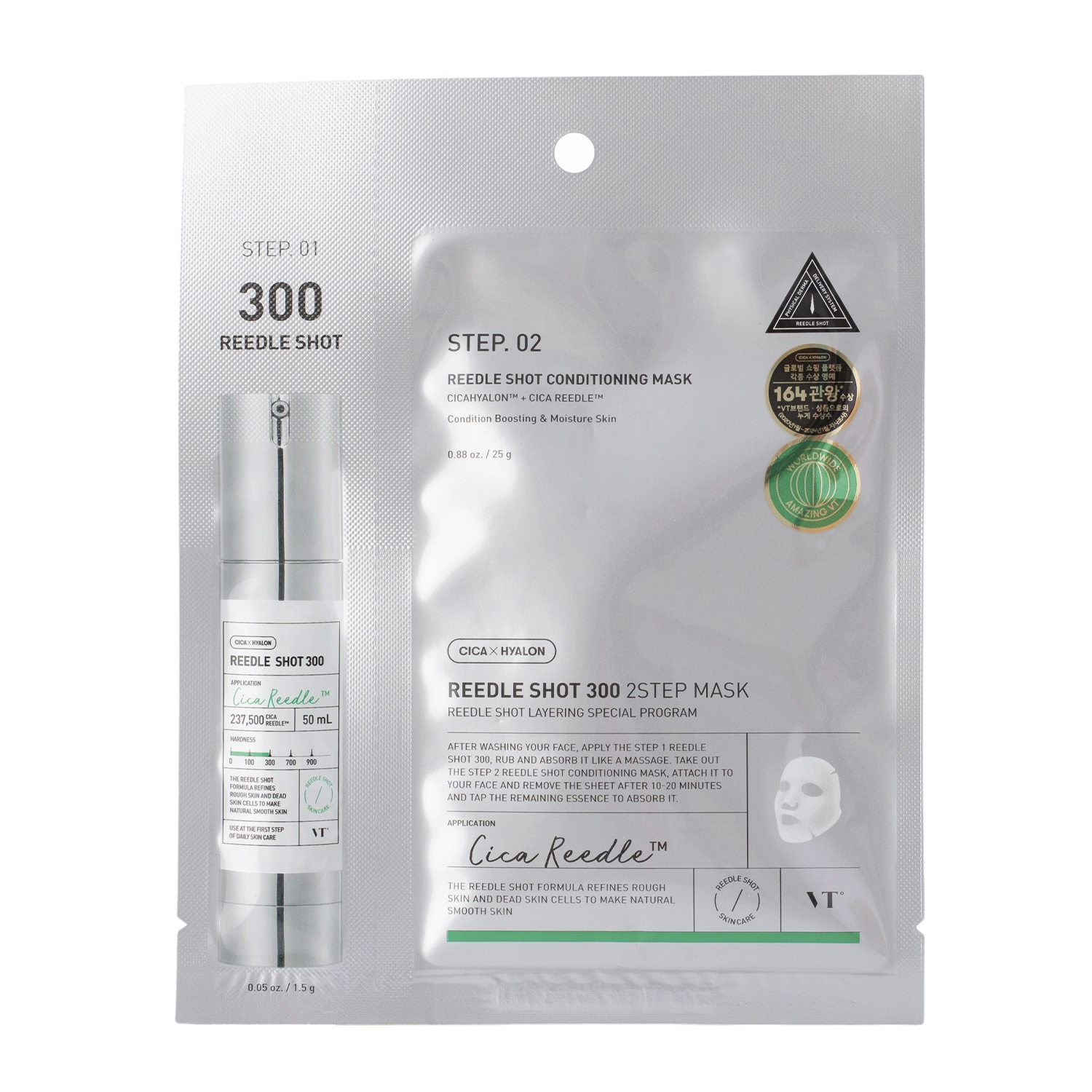 VT Cosmetics - Reedle Shot 300 2Step Mask - Укрепляющая тканевая маска для лица - 1,5g+25g