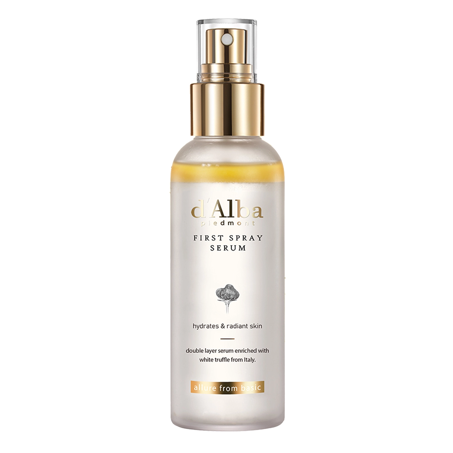 d'Alba - White Truffle First Spray Serum - Осветляющая и увлажняющая сыворотка для лица в форме спрея - 100ml