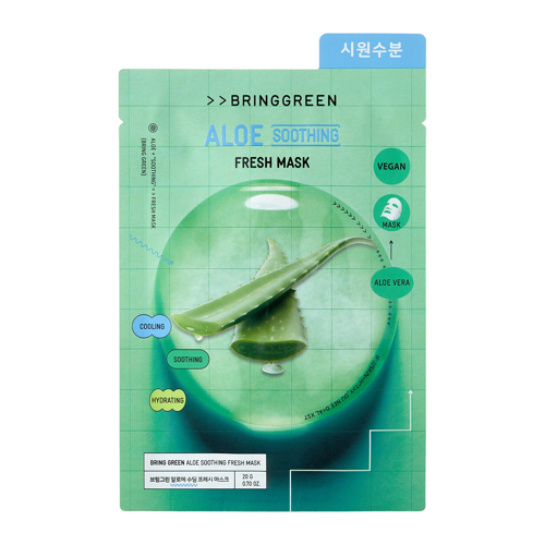 Bring Green - Fresh Mask Aloe - Заспокійлива тканинна маска з ектрактом алое - 1шт./20g