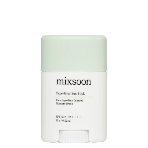 Mixsoon - Cica Hyal Sunstick SPF50+ PA++++ - Зволожувальний та заспокійливий сонцезахисний крем в стіку - 15g