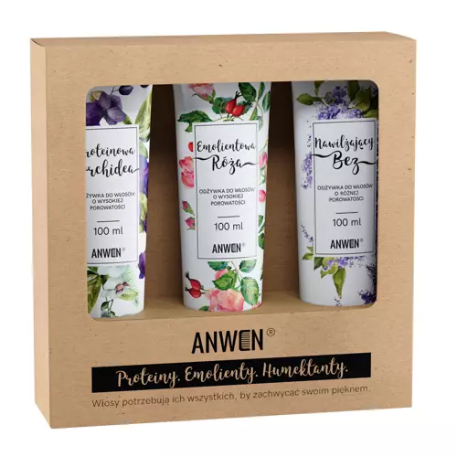 Anwen - Набір з 3 бальзамів для волосся з високою пористістю