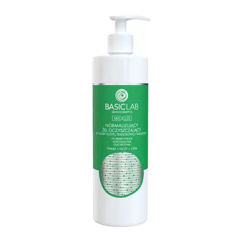 BasicLab - Micellis - Нормалізуючий гель для вмивання жирної, проблемної та чутливої шкіри - 300ml
