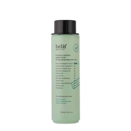 Belif - Problem Solution Vegan Toner - Заспокійливий тонік для обличчя з екстрактом чайного дерева - 150ml