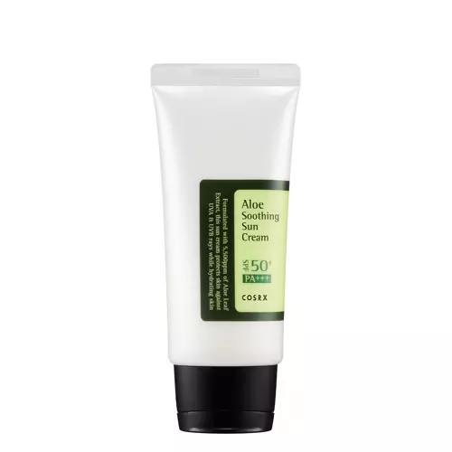 COSRX Aloe Soothing Sun Cream - Зволожуючий крем з сонцезахисним фільтром SPF 50+/PA+++