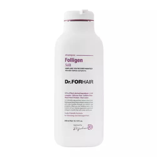 Dr.FORHAIR - Folligen Silk Shampoo - Зміцнювальний шампунь для пошкодженого волосся - 300ml