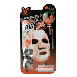 Elizavecca - Red Ginseng Deep Power Ringer Mask Pack - Тканинна маска для обличчя з женьшенем - 23ml