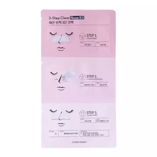 Etude House - 3-Step Clear Nose Kit - 3-етапний набір проти чорних цяток на носі - 9ml