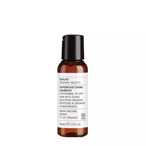 Evolve Organic Beauty - Натуральний шампунь для волосся, позбавленого блиску - Superfood Shine Shampoo - 50ml