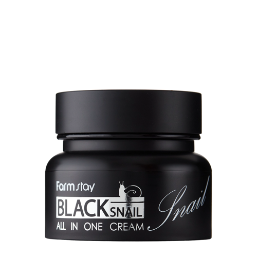 Farmstay - Black Snail All-In-One Cream - Відновлювальний крем для обличчя та зони декольте з фільтратом слизу равлика - 100ml