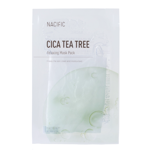 Nacific - Cica Tea Tree Relaxing Mask - Заспокійлива тканинна маска для обличчя - 1шт./30g