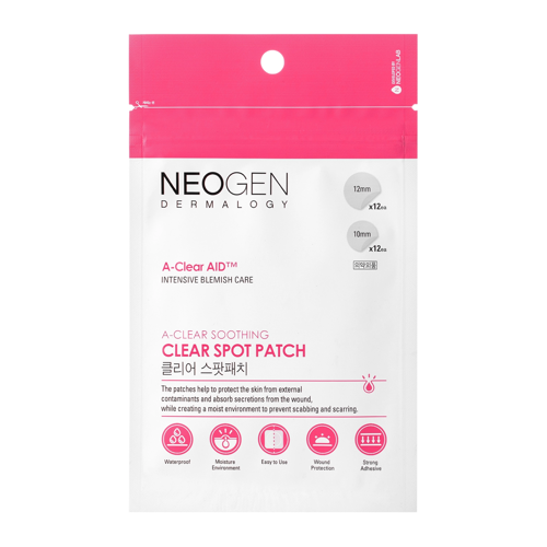 Neogen - Dermalogy A-Clear Soothing Clear Spot Patch - Патчі від прищів - 24шт.