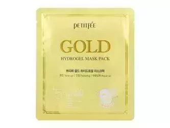 PETITFEE - Gold Hydrogel Mask Pack - Гідрогелева маска для обличчя з екстрактом золота і женьшеню
