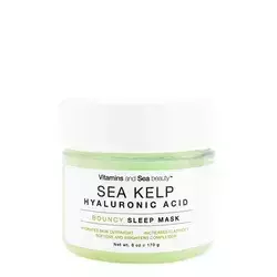 Vitamins and Sea Beauty - Нічна маска з гіалуроновою кислотою та водоростями - Sea Kelp & Hyaluronic Acid Bouncy Sleep Mask - 170g