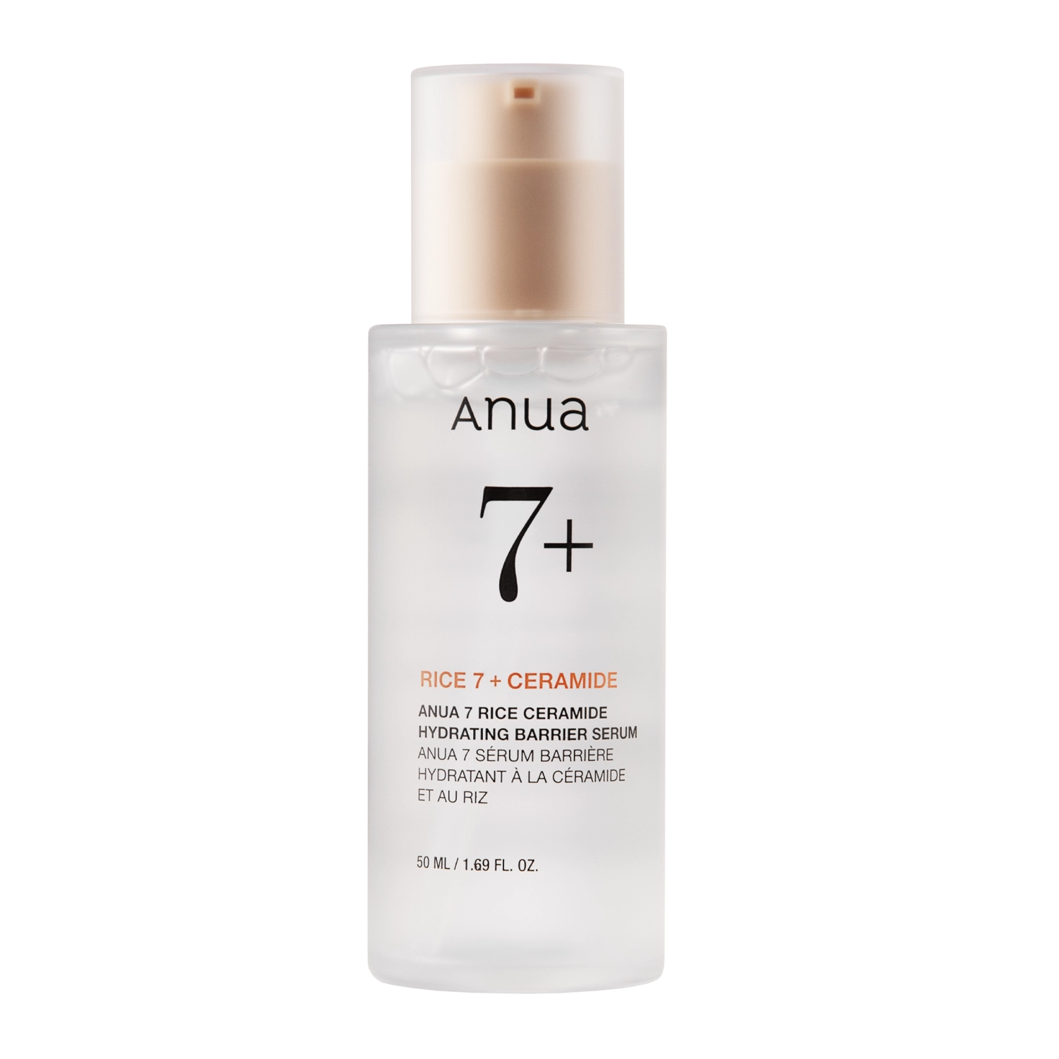 Anua - Rice 7 Ceramide Hydrating Barrier Serum - Освітлювальна рисова сироватка для обличчя - 50ml