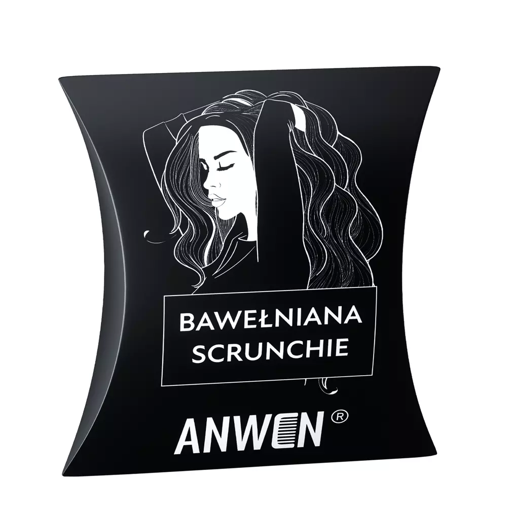Anwen - Резинка для волосся з бавовни - Чорна