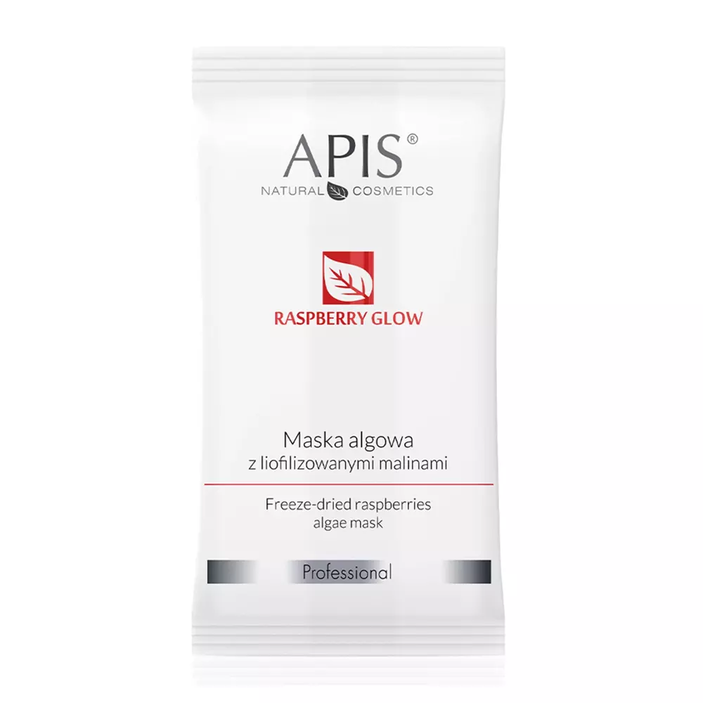 Apis - Альгінатна маска для всіх типів шкіри з ліофілізованою малиною - Raspberry Glow - 20g