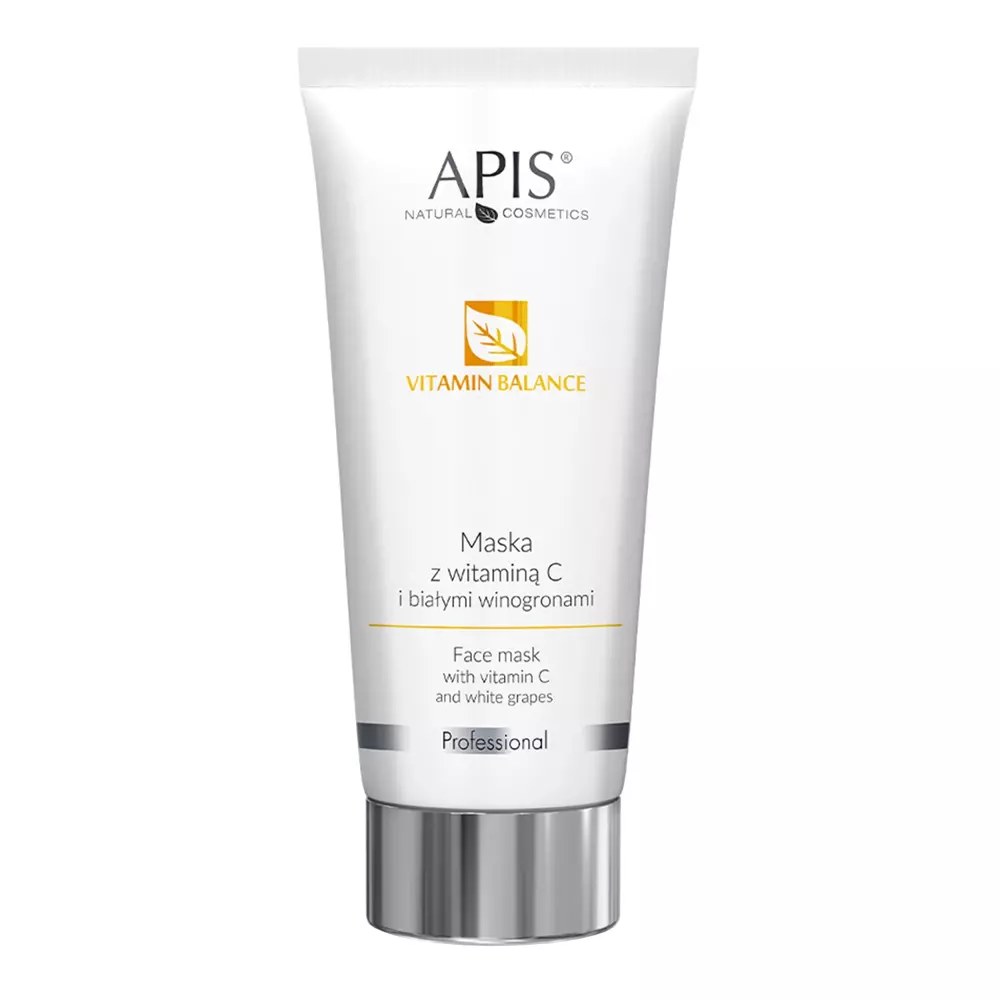 Apis - Professional - Гель-маска для обличчя з вітаміном С - Vitamin Balance - Face Mask with Vitamin C and White Grapes - 200ml