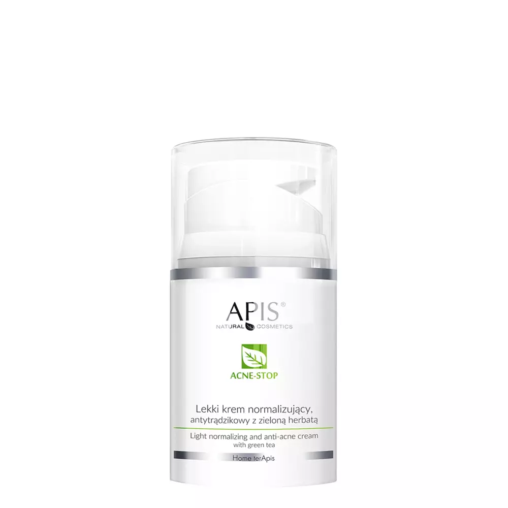 Apis - Professional - Легкий нормалізуючий крем проти акне із зеленим чаєм - Acne-Stop - Light Normalizing and Anti-Acne Cream with Green Tea - 50ml