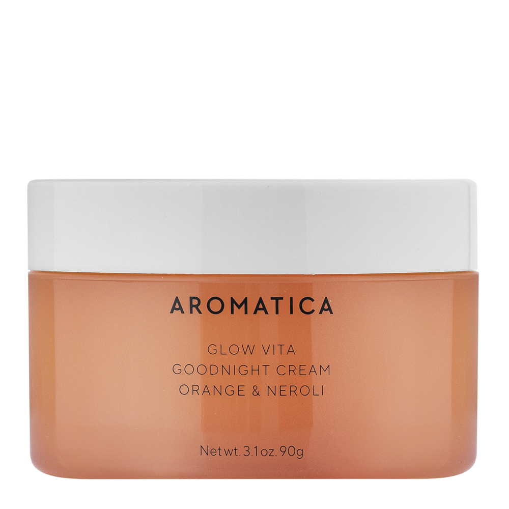 Aromatica - Glow Vita Goodnight Cream Orange & Neroli - Зволожувальний нічний крем з ніацинамідом та церамідами - 90g