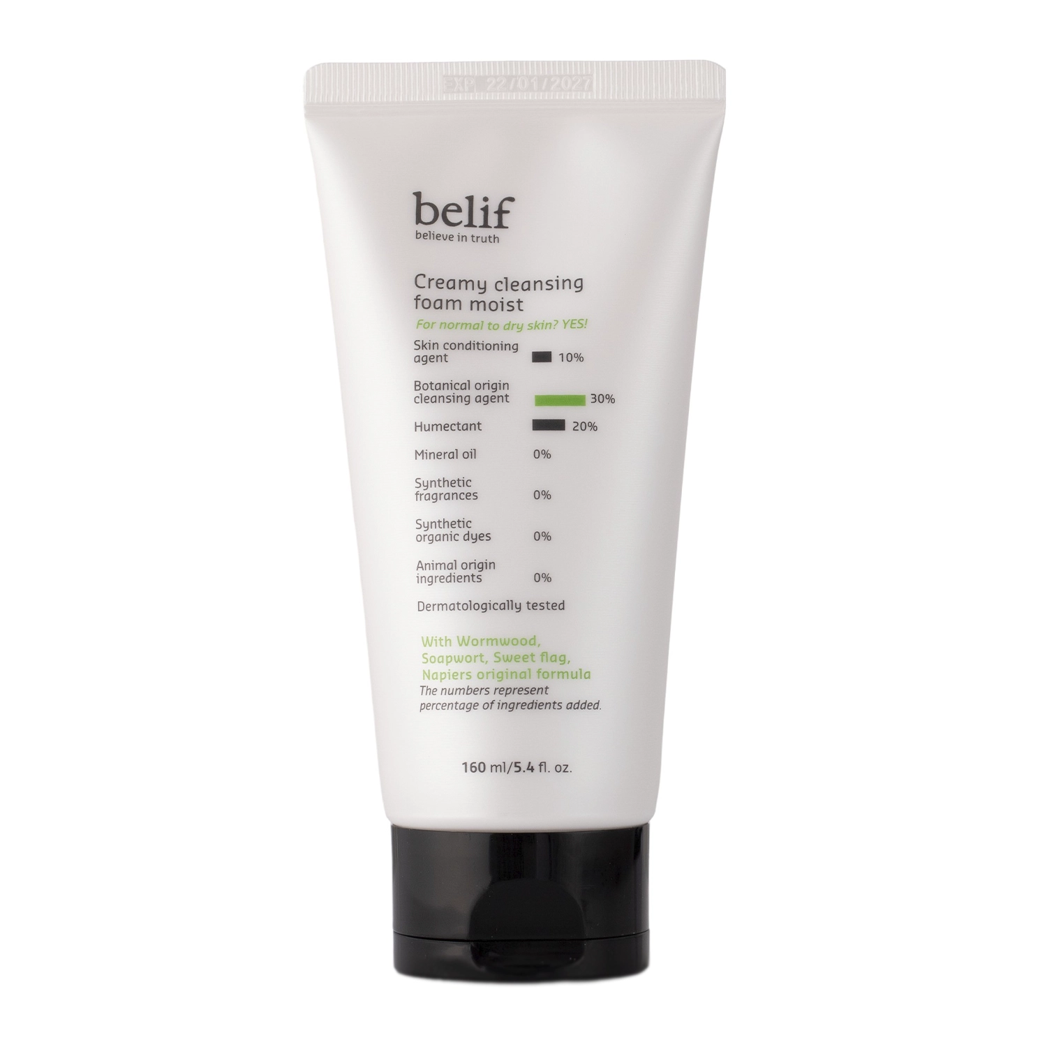 Belif - Creamy Cleansing Foam Moist - Кремова пінка для вмивання обличчя - 160ml