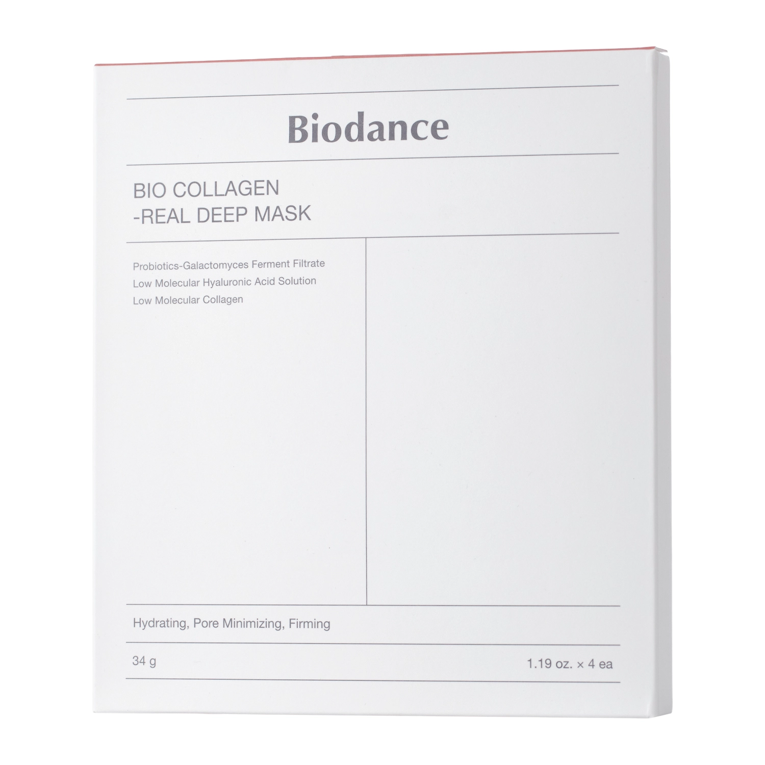 Biodance - Bio-Collagen Real Deep Mask Set - Набір зміцнювальних колагеноваих масок для обличчя - 4x34g