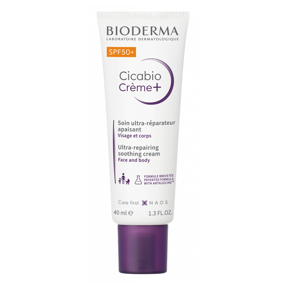 Bioderma - Cicabio Crème+ SPF50+ - Відновлювальний крем для запобігання появі пігментації - 40ml